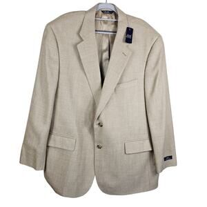 Brooks Brothers 365 Men's Linen/Silk/Wool Blend Tan Me's Blazer 48R NWT